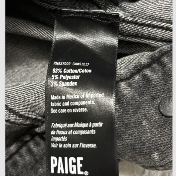 PAIGE M772H45-3527 BLACK DENIM JACKET SMALL NEW WITH TAGS  RETAL $259 - Picture 8 of 12